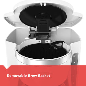 CM1160W 12-cup carafe ready for serving small gatherings or busy mornings.