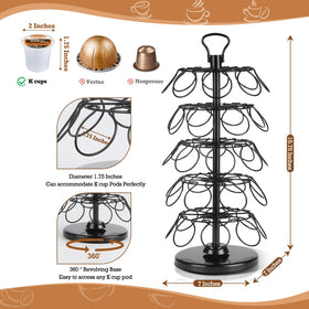 BLACKSMITH FAMILY 40-pod carousel side view demonstrates compact space-saving footprint