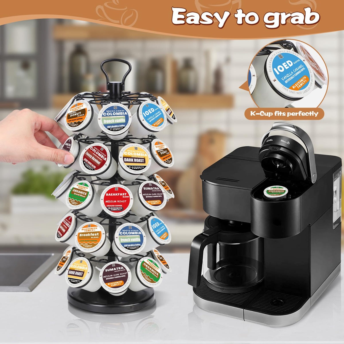 BLACKSMITH FAMILY k cup holders easy setup steps for quick placement