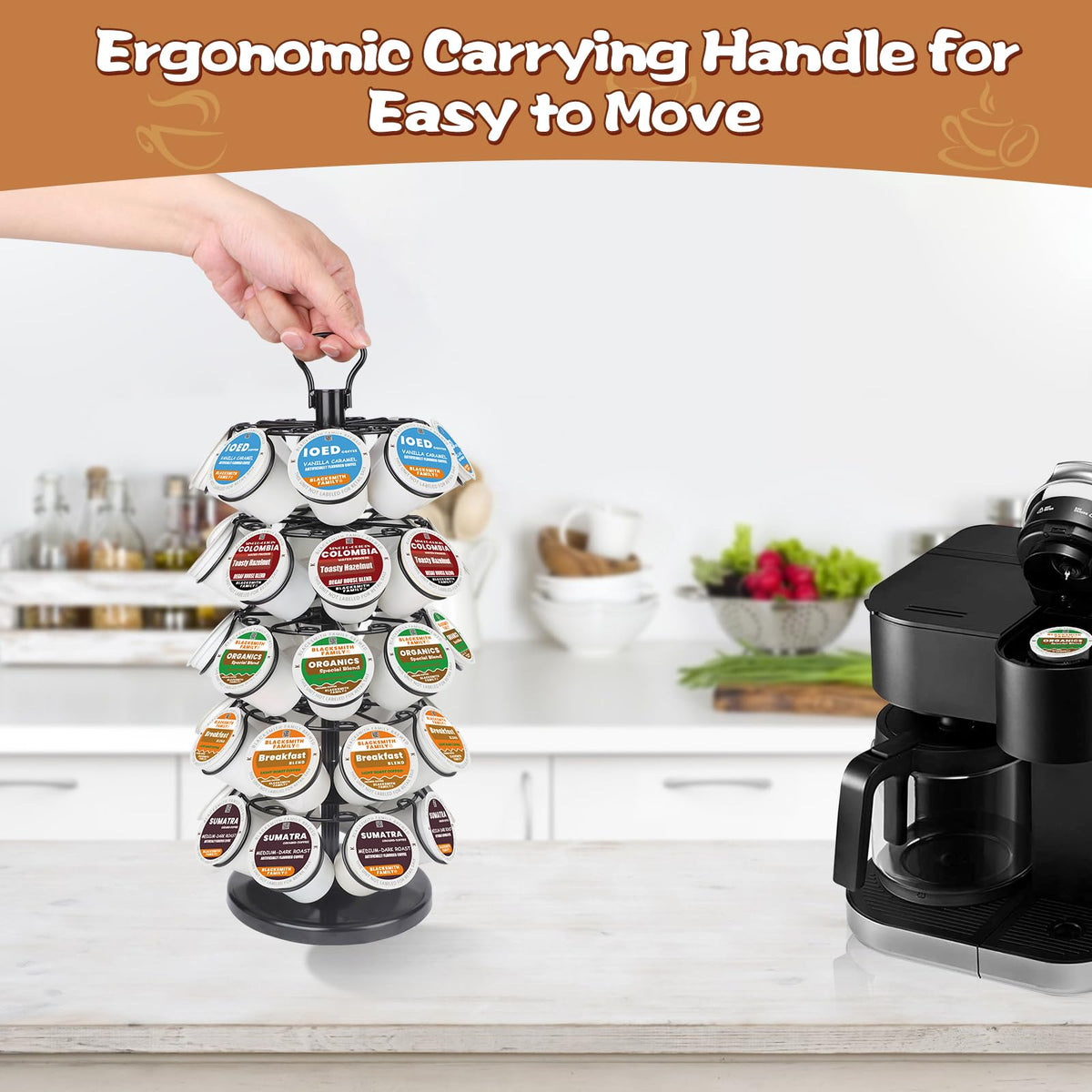 BLACKSMITH FAMILY k cup holders Keurig-compatible design stores k cups