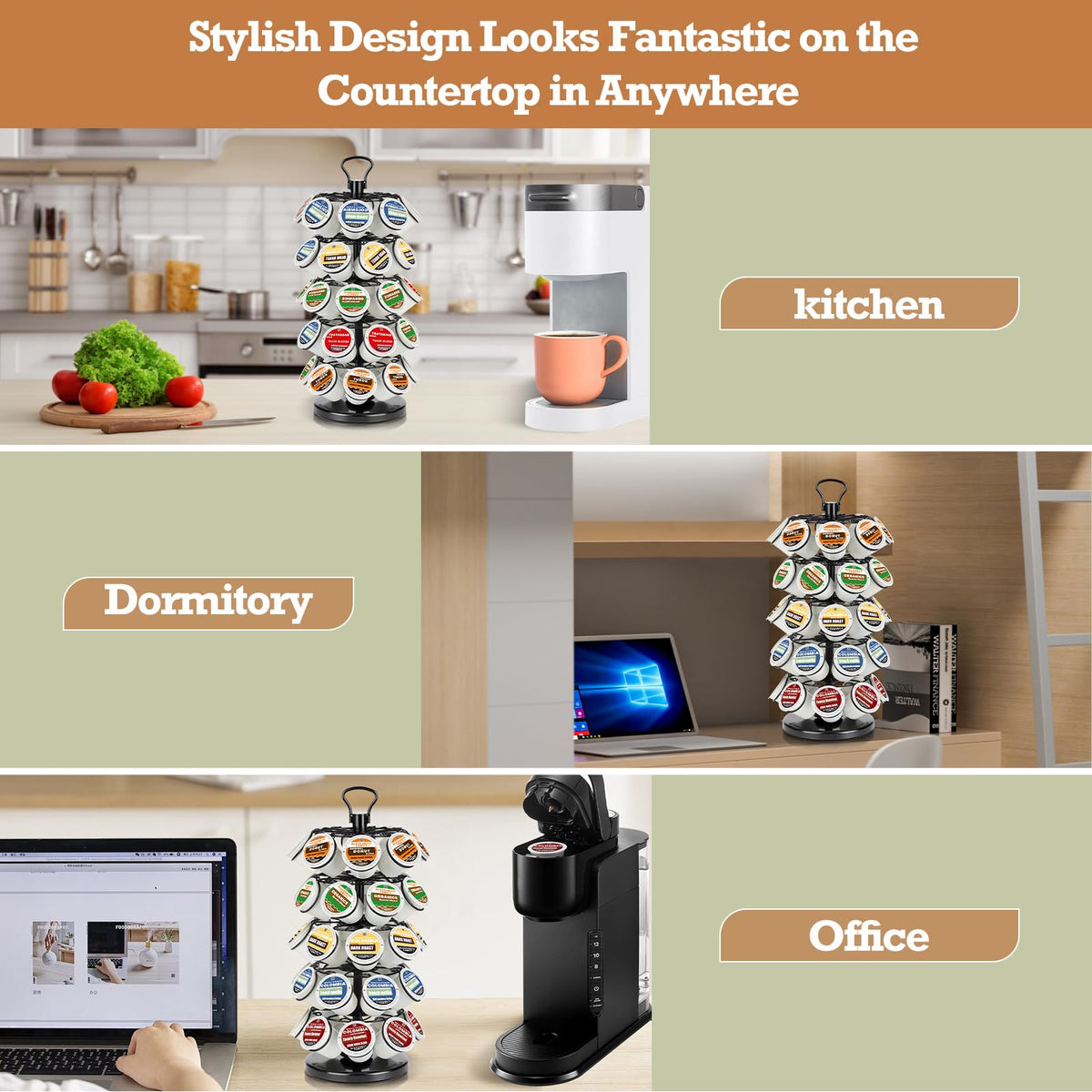BLACKSMITH FAMILY k cup holders space-saving dimensions on display