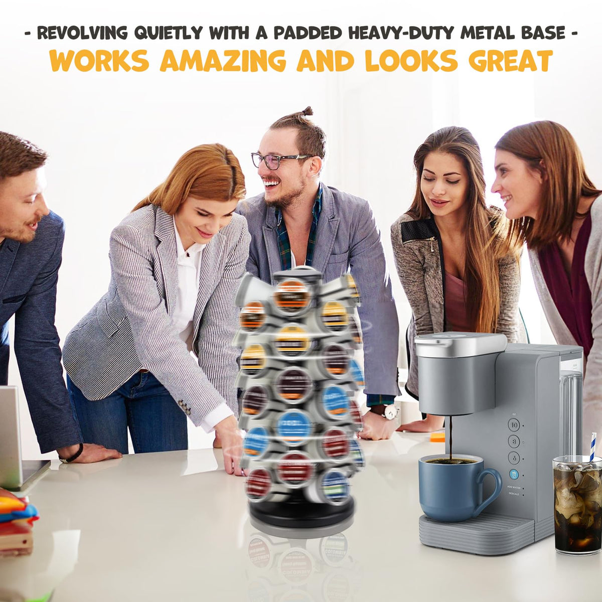 BLACKSMITH FAMILY K Cup Holders black finish adds sleek, modern appeal.