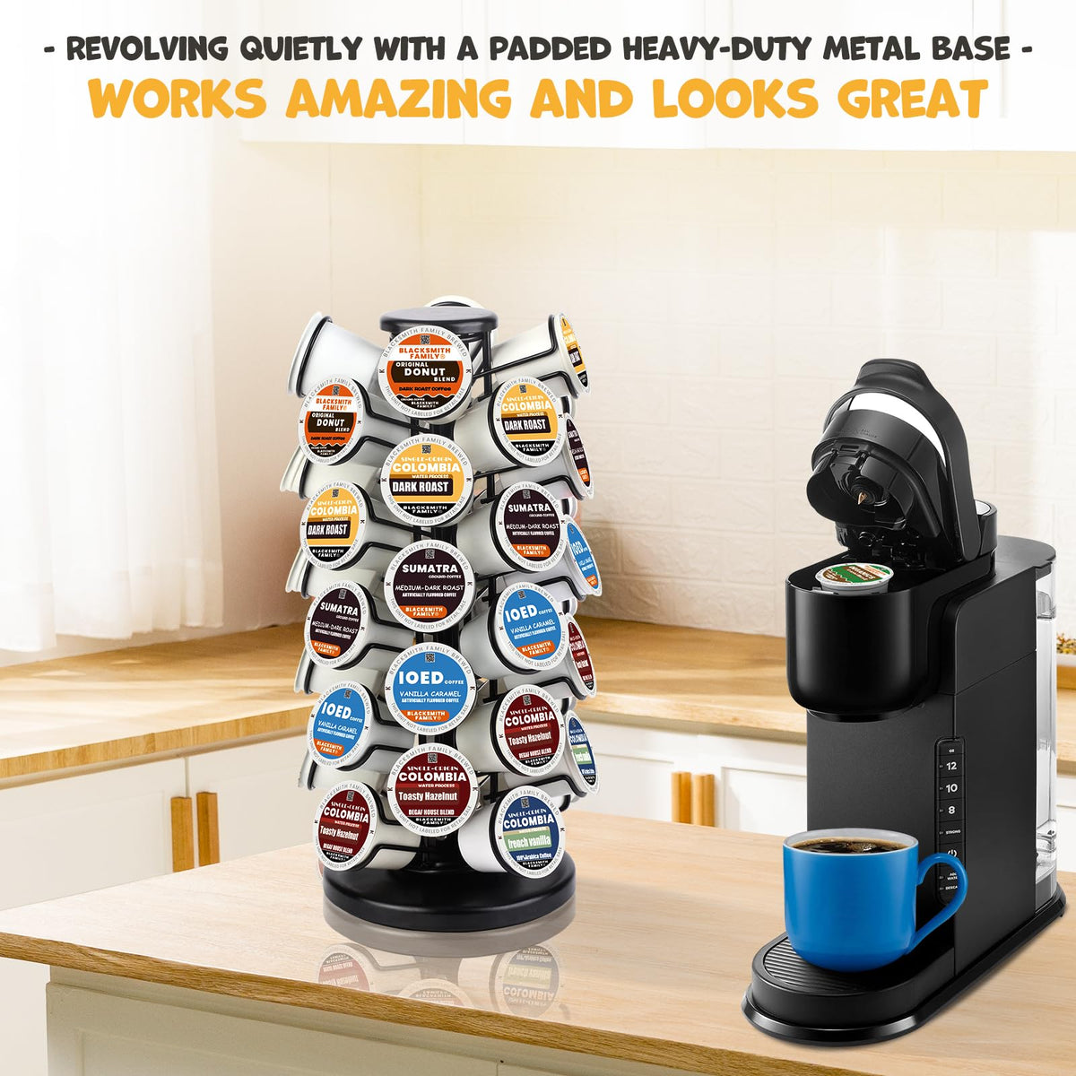 BLACKSMITH FAMILY K Cup Holders deluxe metal construction for durability.