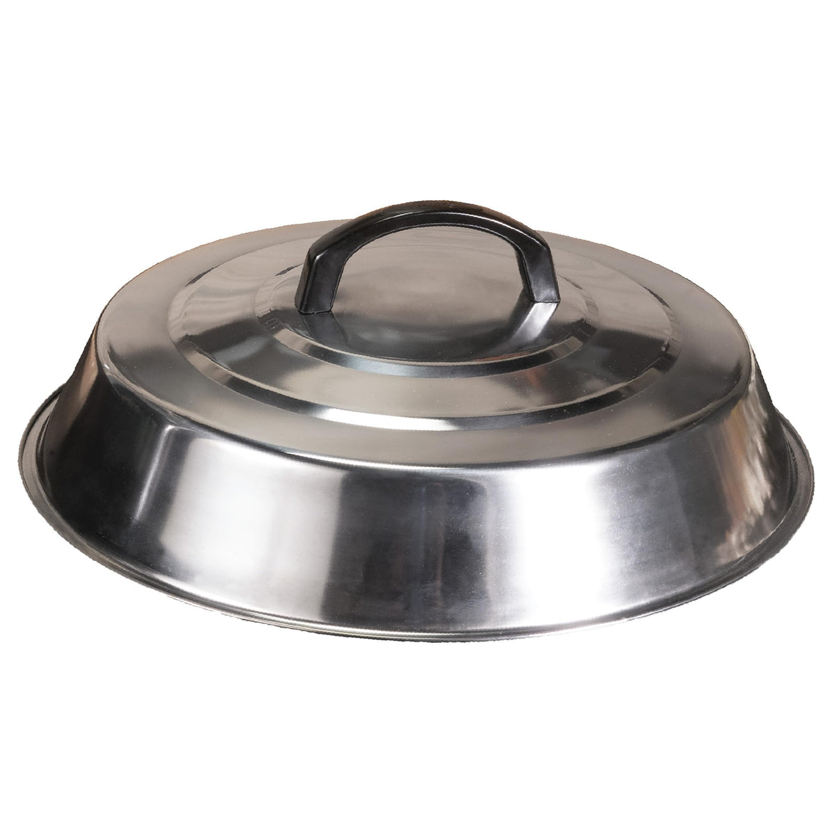BLACKSTONE 1780 round basting cover on vegetables steaming on the griddle
