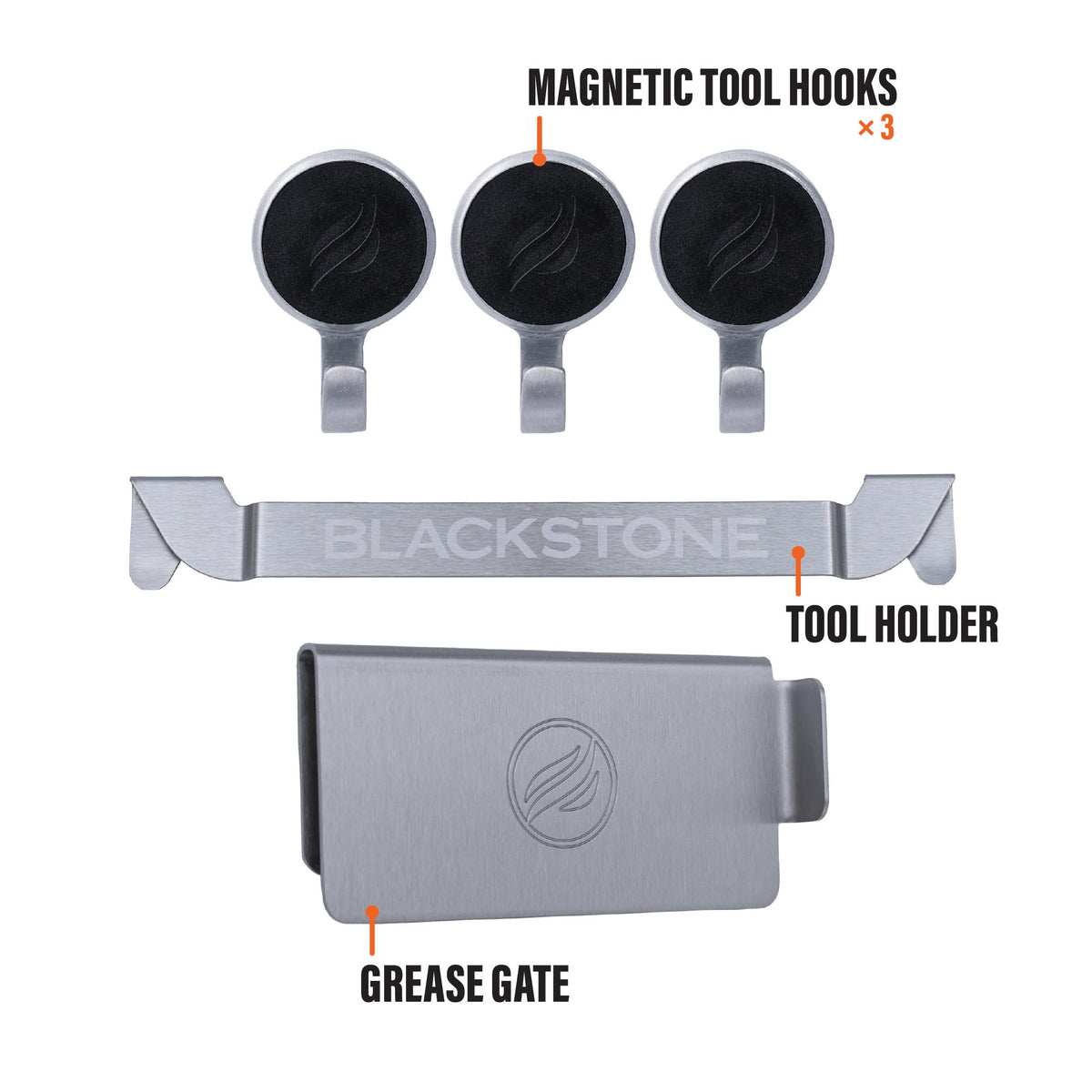 Blackstone 5188 magnetic tool hooks securely grip spatulas and tongs for quick access