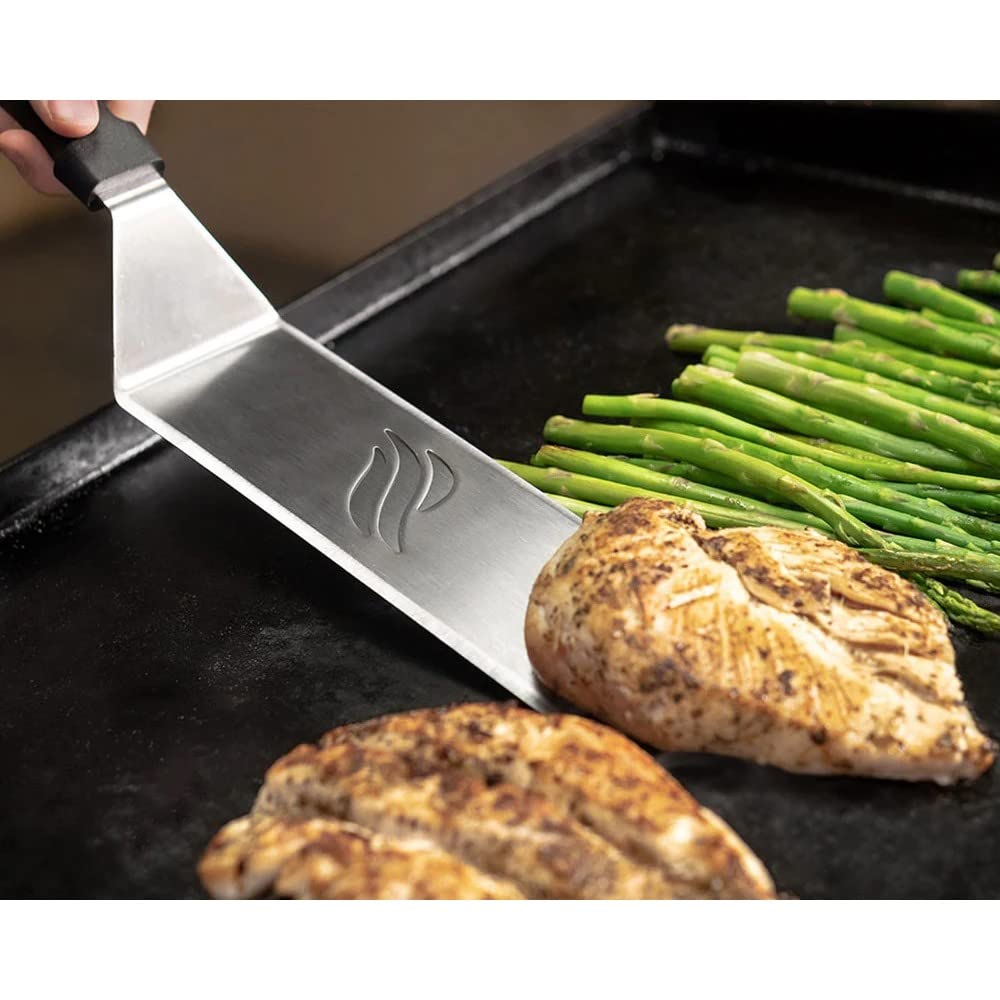 Blackstone 5195 spatula with bottle opener feature for added outdoor grilling convenience