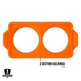 BLACKSTONE 5600 silicone egg rings serve as omelet molds for tidy stacks.