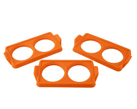 BLACKSTONE 5600 egg ring set creating perfectly round eggs on the griddle.