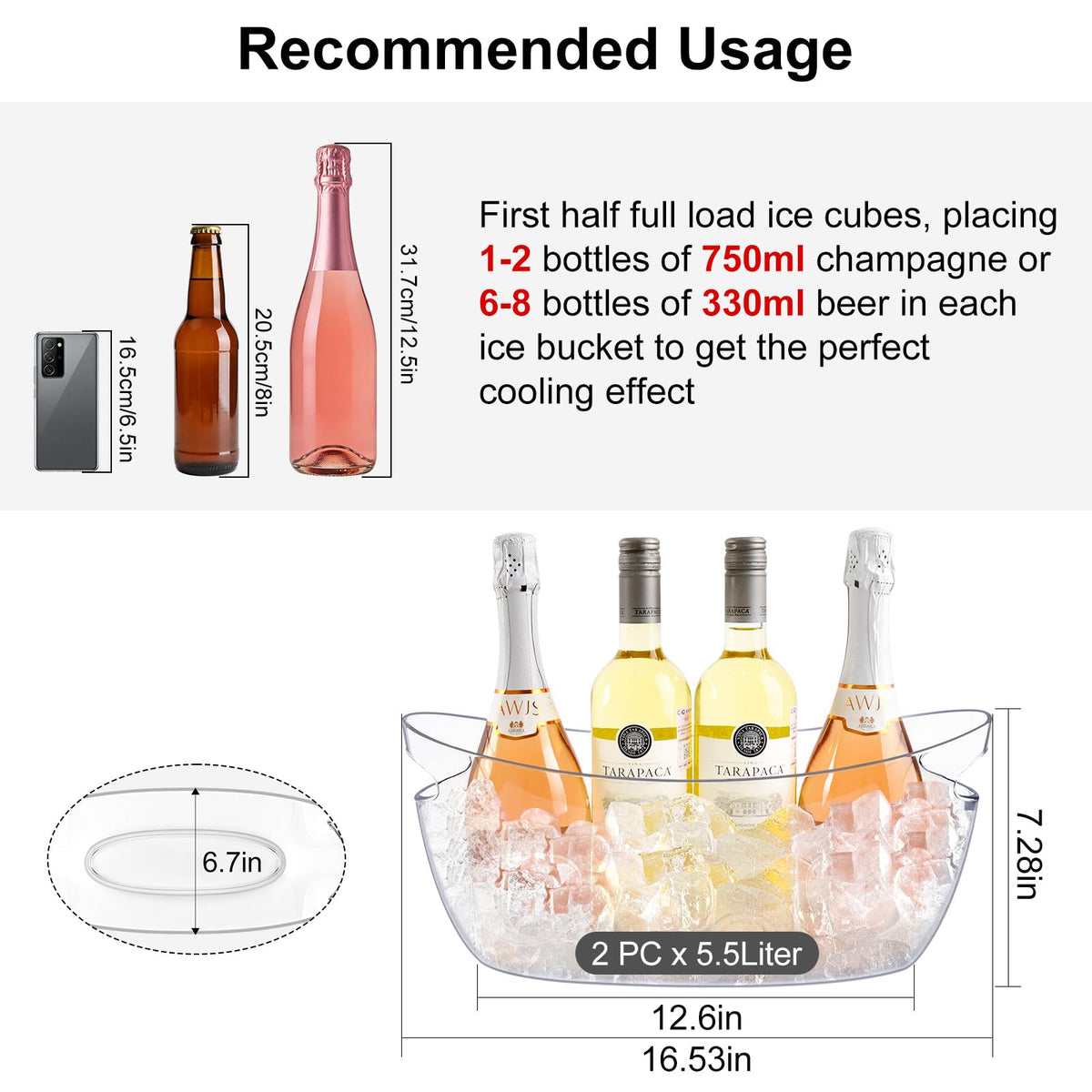Blaithom 5.5L beverage tub keeps beverages cold during events