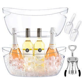 Blaithom 2-pack ice buckets in clear acrylic for chilled drinks