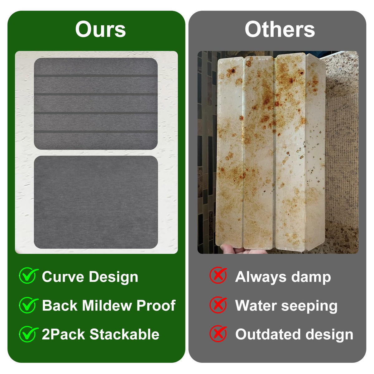 Blaithom stone drying mat absorbs moisture quickly and leaves no residue.