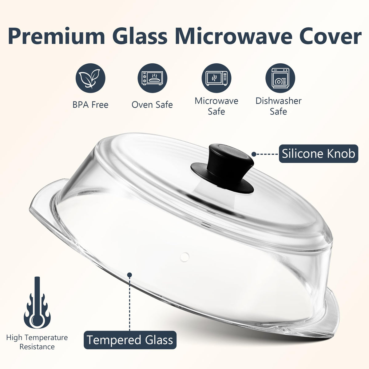 Blakna glass lid with easy grip handle demonstrates ergonomic lift for safe handling