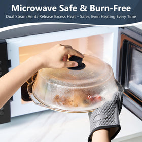 Blakna heat resistant oven mitts pair protects hands when removing hot glass