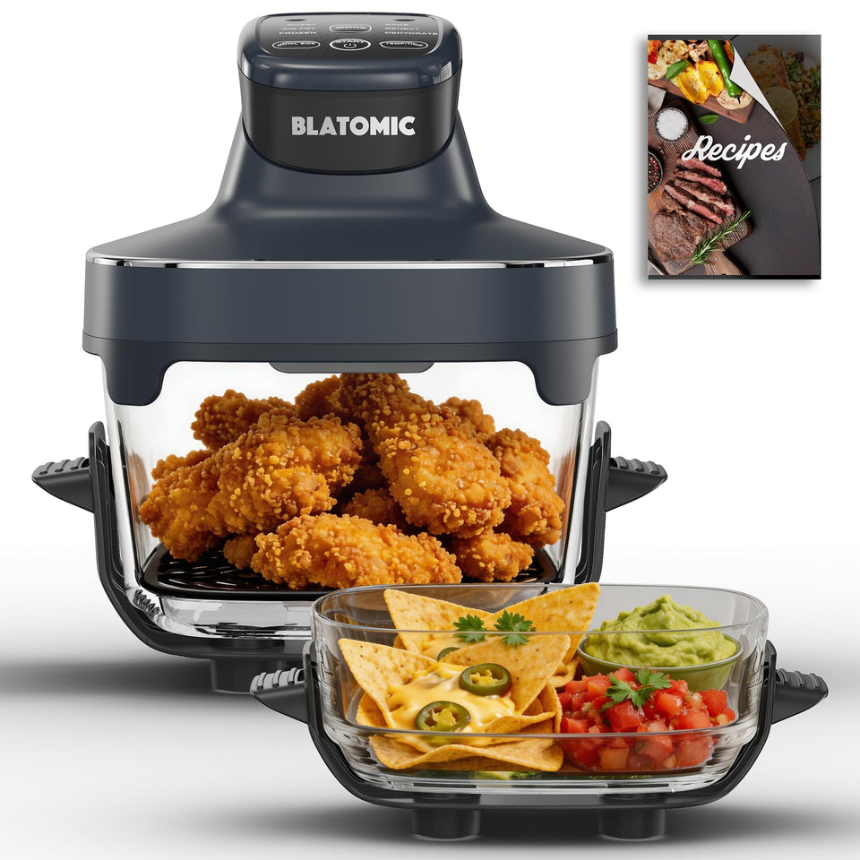 BLATOMIC 6-in-1 air fryer with LED display for quick meals