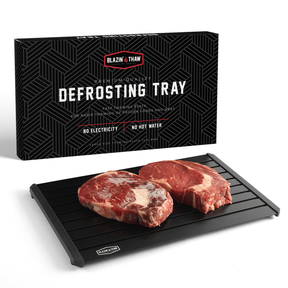 BLAZIN' THAW defrosting tray 14-inch thawing meat naturally on the counter