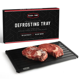 Blazin' Thaw defrosting tray in 16-inch family size speeds thawing for large portions.