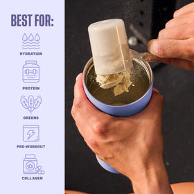 BlenderBottle 24oz double-wall insulated tumbler fits in most cupholders.