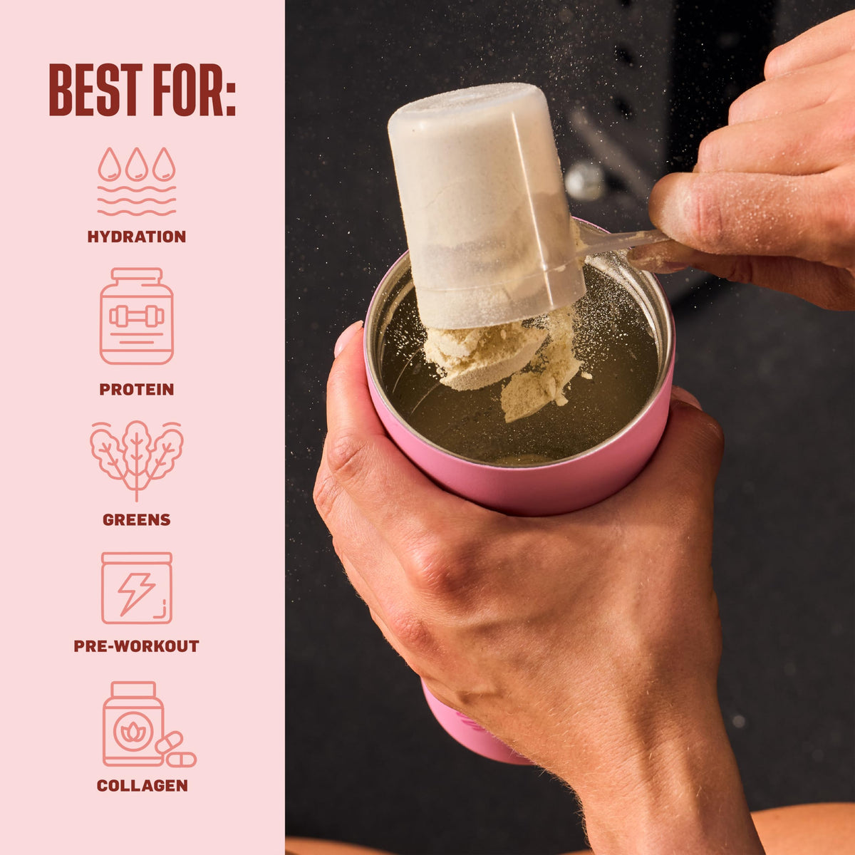 BlenderBottle BlenderBall Color adds vibrant mixing in every shake.