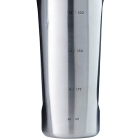 BlenderBottle Radian Arctic Blue wide mouth shot demonstrates easy scoops and cleaning.