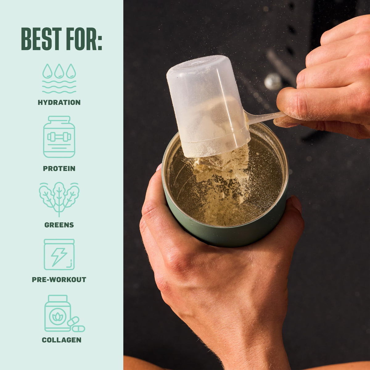 BlenderBottle Seaglass BlenderBall Color demonstrates consistent mixing