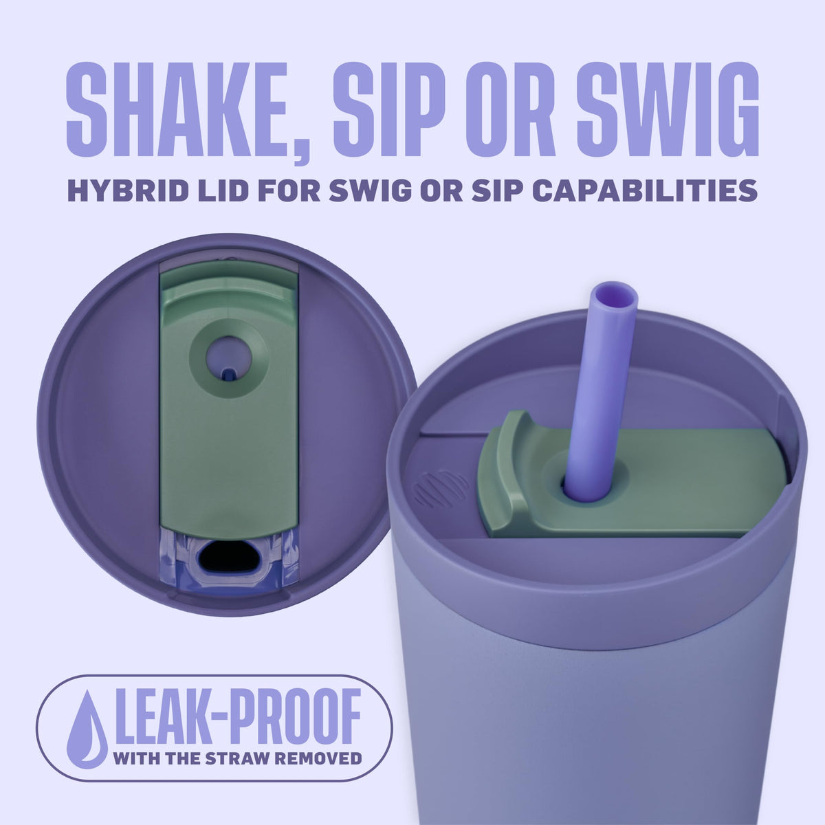 BlenderBottle stainless steel with double-wall insulation keeps beverages cold longer.