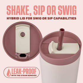 BlenderBottle swig and straw design ideal for workouts and quick sips.