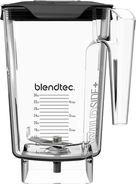 Blendtec WildSide+ jar with wide base for faster, smoother blends.