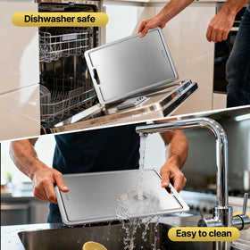 Blfichop fruit and vegetable side on titanium board easy to clean.