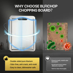 Blfichop titanium board with enlarged hang hole for easy storage.