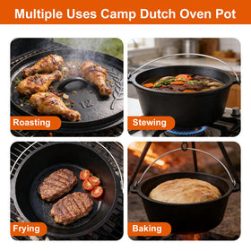 Blingco seasoned dutch oven patina enhances natural nonstick cooking.