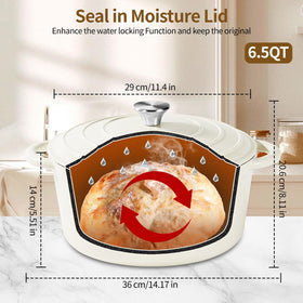 Blingco enamel interior prevents sticking and eases cleaning after cooking