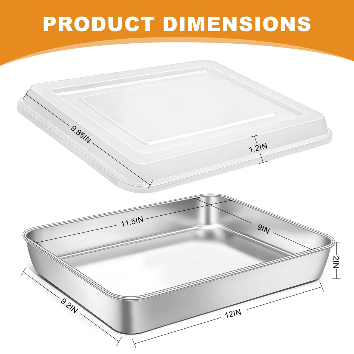 Blingco stainless steel pan with lid open, easy filling and layering for meals