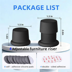 Blissfuhue risers with non-slip base stabilize microwaves on counters