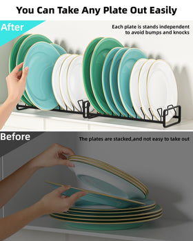Blisskyn compact dimensions fit larger plates in slim cabinets.