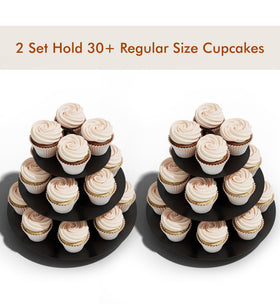 BLISSUR black dessert stand complements formal and casual occasions.