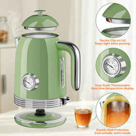 BlissWhisper retro stainless-steel design adds vintage charm.