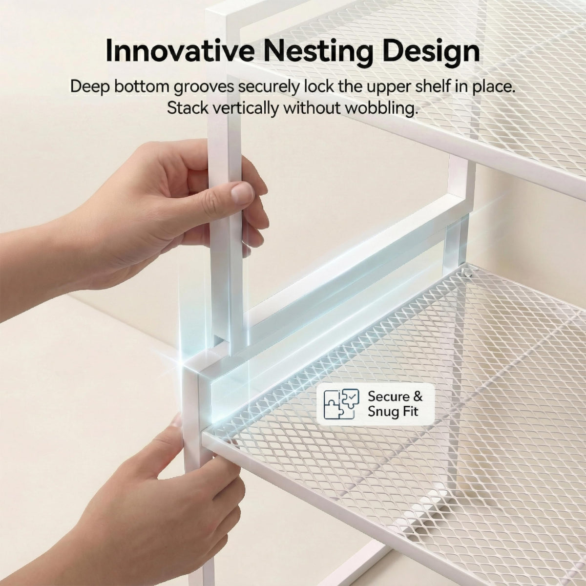 BlisXybion two-shelf configuration demonstrates extended use in a pantry