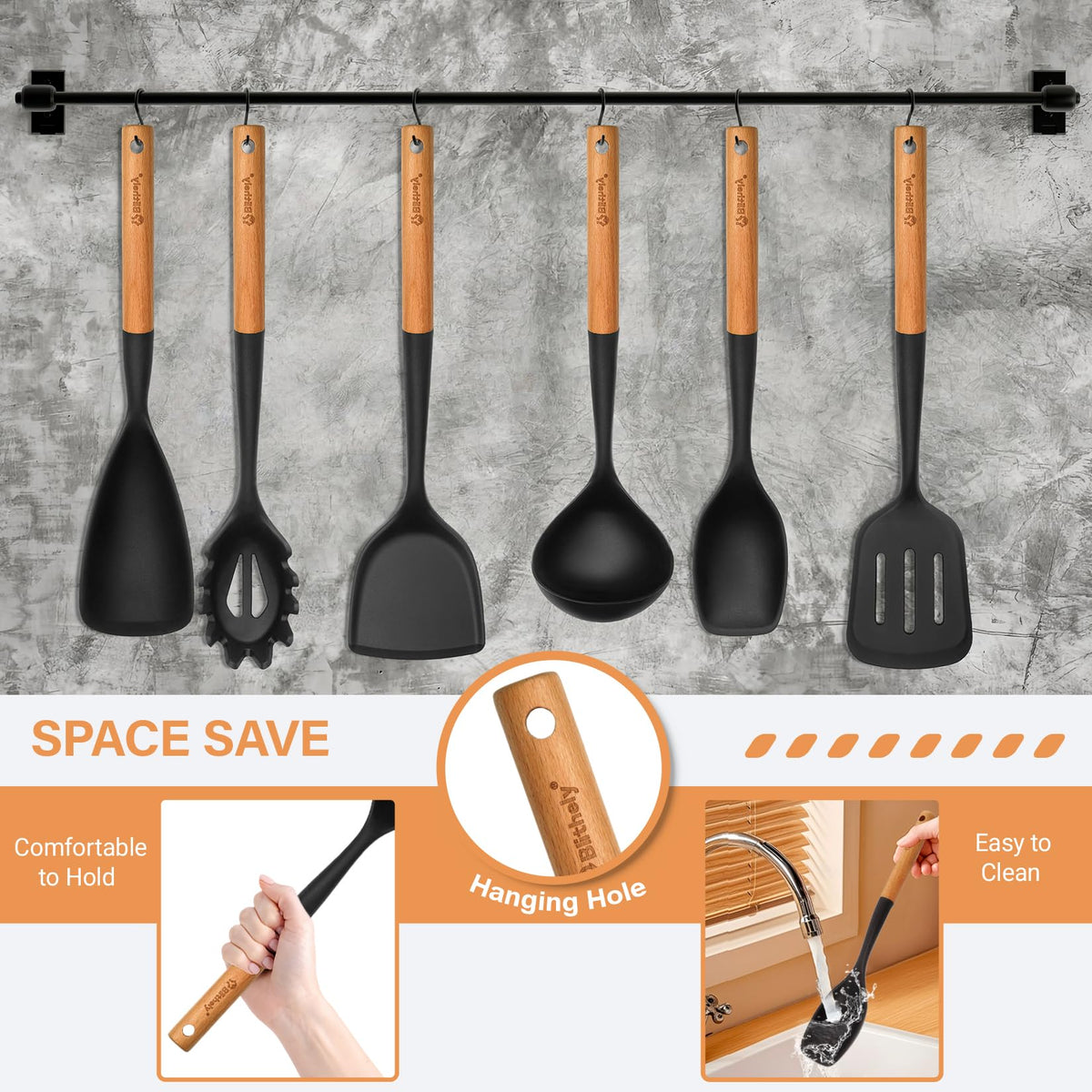 Blithely solid turner designed to flip delicate foods without damage.