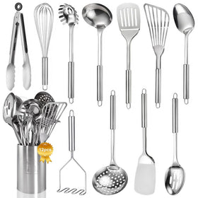 Blithely utensils set holder keeps all 12 tools organized for cooking