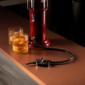 BLKSMITH Pump Liquor Dispenser stand-dispense setup enhances entertaining and party service.