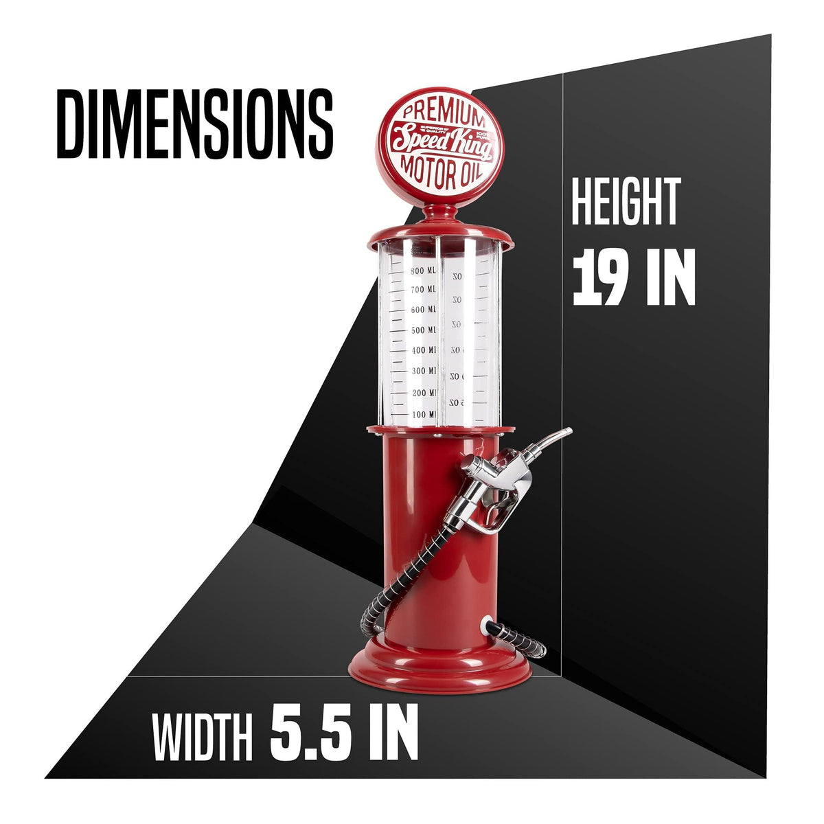 BLKSMITH Pump Liquor Dispenser top-cap view for quick refill and clean design.