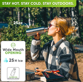 Blockhütte bottle with leak-proof cap preventing spills during travel