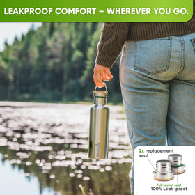 Blockhütte durable metal canteen surviving daily outdoor adventures