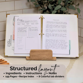 Bloom & Haven Co. blank cookbook for everyday cooking and family storytelling.