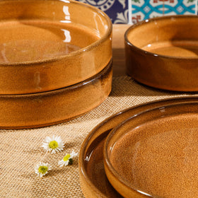 Bloomhouse Santorini Mist close-up of earthy terracotta glaze