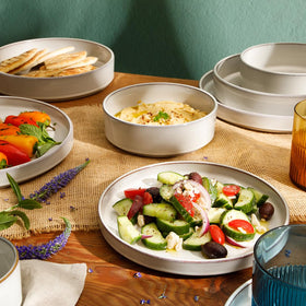 Bloomhouse Santorini Mist salad plate 8.3-inch with elegant glaze for mixed courses