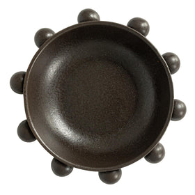 Decorative Bloomingville bowl with orb accents adds farmhouse charm