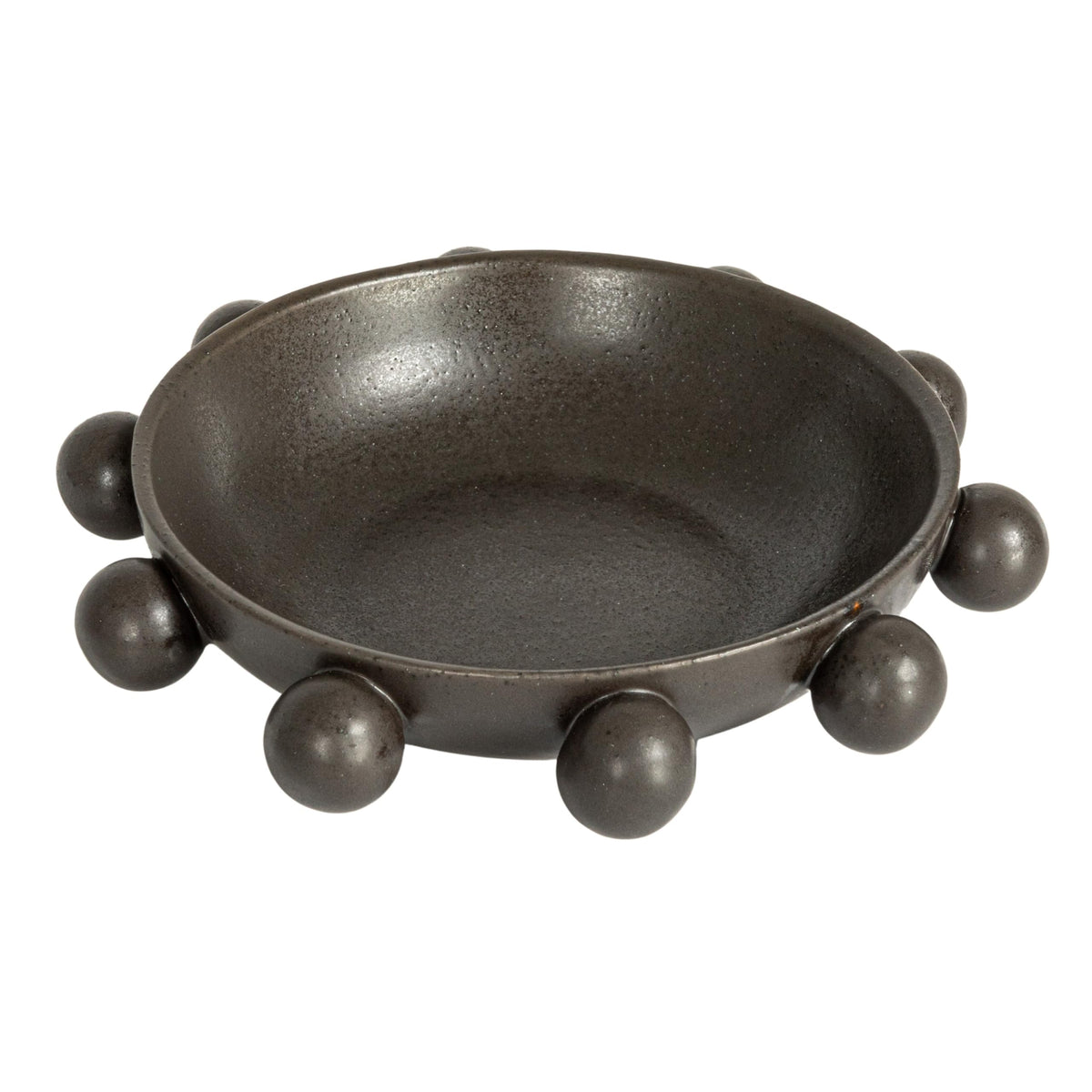 Bloomingville stoneware bowl with orbs and reactive glaze, a bold centerpiece for tables