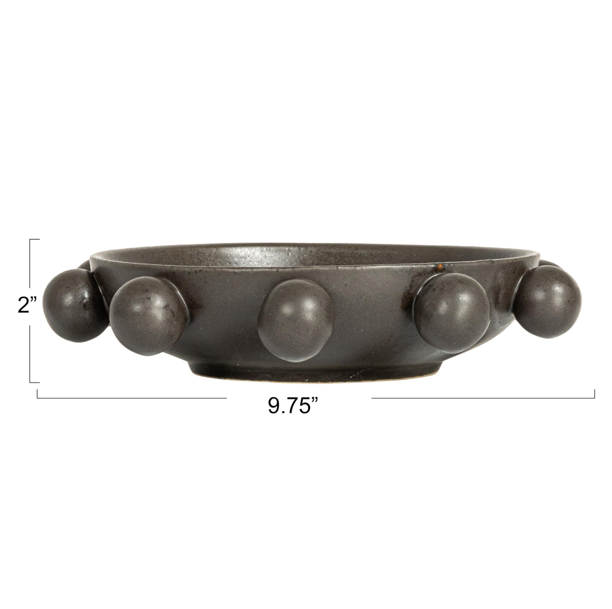 Close-up of Bloomingville speckled glaze bowl highlighting texture and depth
