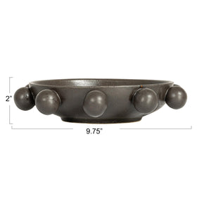 Close-up of Bloomingville speckled glaze bowl highlighting texture and depth